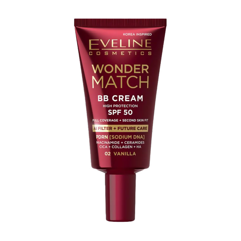 BB-крем для обличчя Eveline Cosmetics Wonder Match BB Cream SPF 50, 02 Vanilla, 30 мл